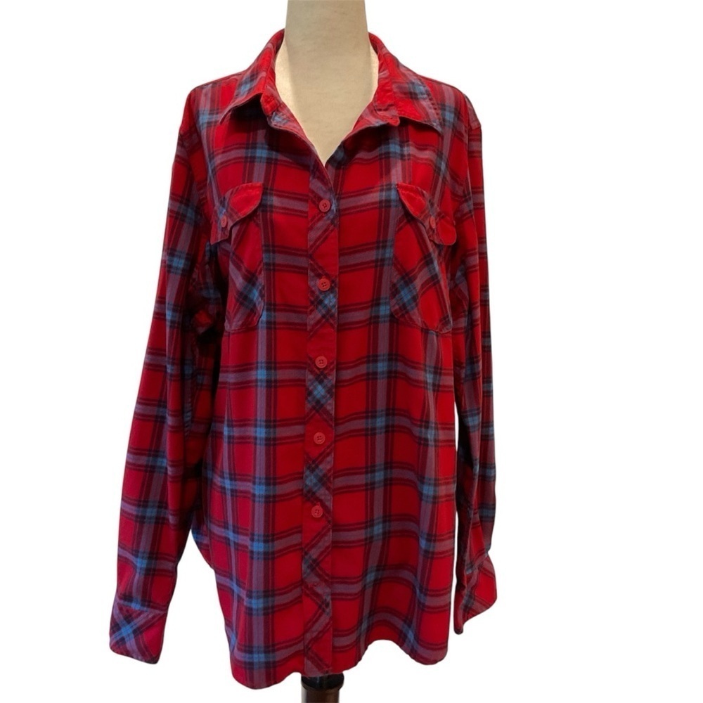 Duluth Trading Co. Button Down Long Sleeve Plaid Shirt Size 2XL